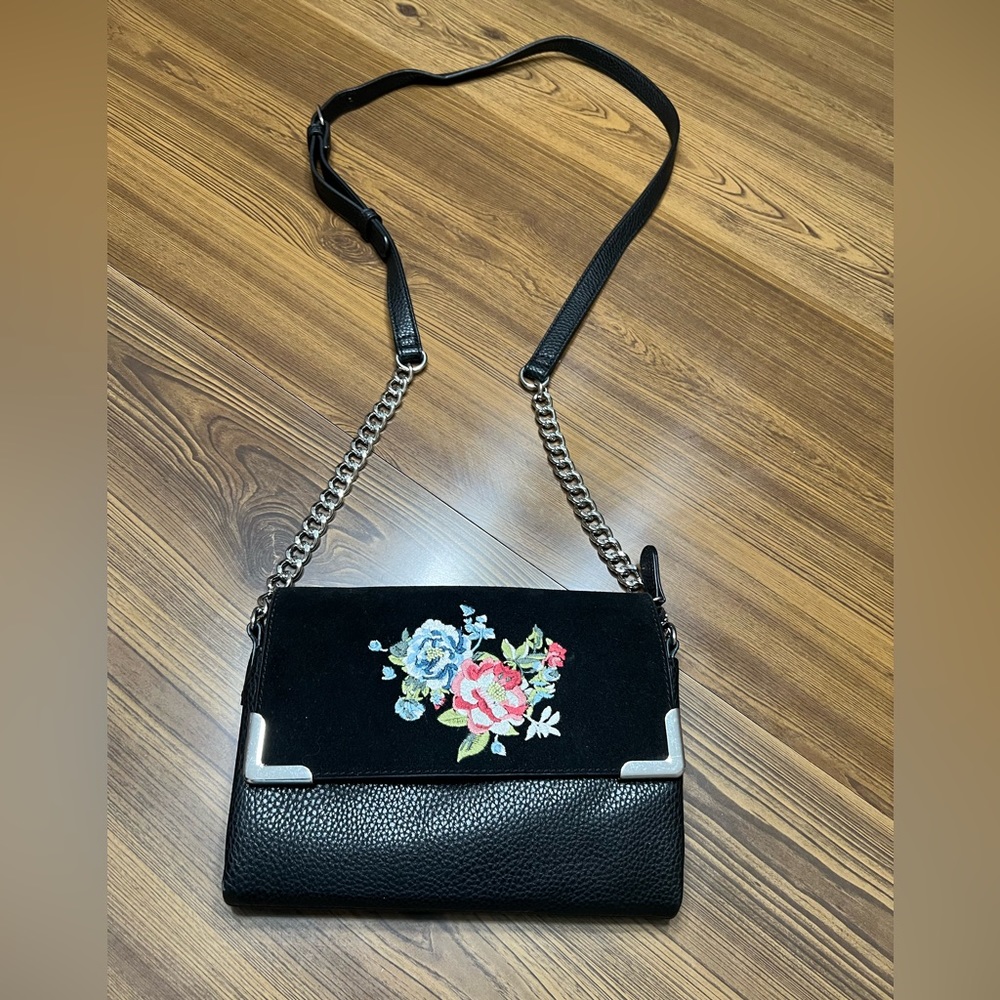 WHBM Embroidered Cross Body Purse. Excellent Condition